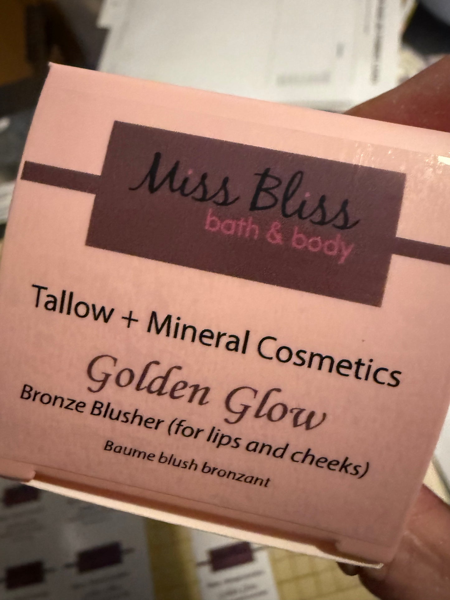 GOLDEN GLOW - 
Bronze Blusher Balm for Lips + Cheeks