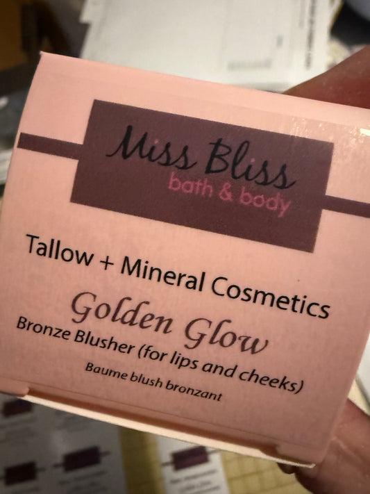 GOLDEN GLOW - 
Bronze Blusher Balm for Lips + Cheeks