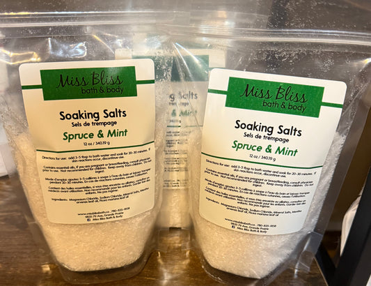 Spruce + Mint Soaking Salts